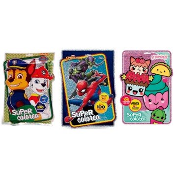 LIBRO P/PINTAR + 6 CRAYONES + STICKERS SUPER COLOREA 4414/4416/4419/4421 EV01