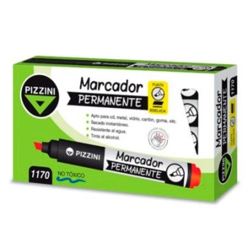 MARCADOR PERM. P/BIS ROJO PIZZINI 1170/1171RJ PZ01