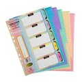 SEPARADOR A4 PVC  X5 POSICIONES PASTEL/NEON/CLASICO 5TBA150A4P 5TBA150A4N 5TBA150A4 LAMA (B144)