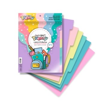 SEPARADOR MATERIA Nº3 X6 150 MICRONES 5 POS PASTEL/NEON 5TB150EN TB150EP IBI01 LAMA