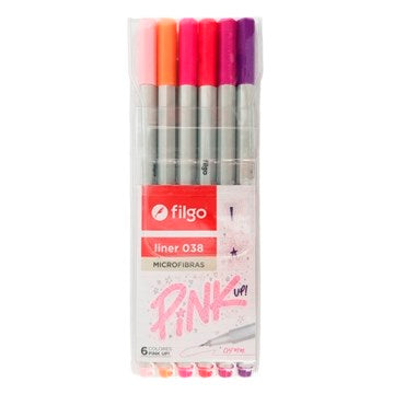 MICROFIBRA 0.4MM X 6 UNID. LINER 038 PINK FILGO L38-E6-PINK FIL01
