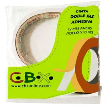 CINTA ADHESIVA 12X10 MTS DOBLE FAZ DF12X10 CBX