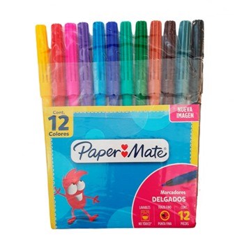 MARCADORES X 12 PAPER PAPER MATE DELGADOS G1883319 NEW02