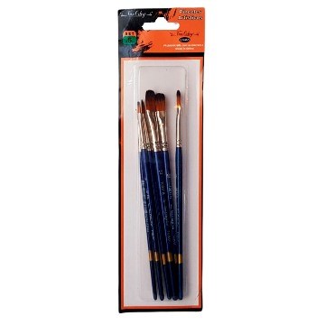 PINCEL LENGUA DE GATO SINTETICO BLISTER X 6 1001FRX6 LAMA (B12)
