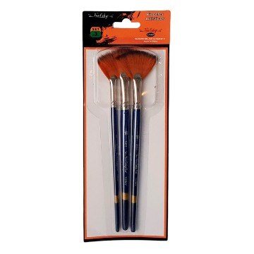 PINCEL ABANICO SINTETICO BLISTER X 3 1011X3 LAMA