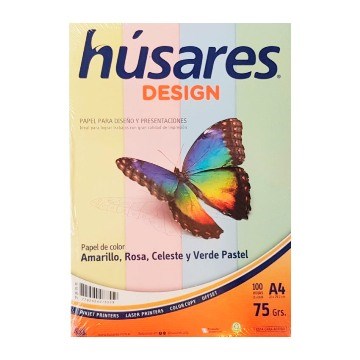 RESMA A4 100HJS 75GRS COLOR SURT. 7855 HUSARES RCH01