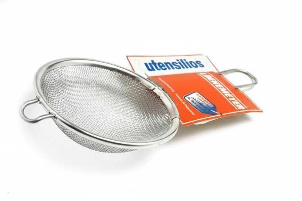 Colador de malla fina de acero inoxidable WISHFUL con mango lateral y etiqueta de marca original