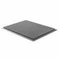 Felpudo gris WISHFUL de 60x90 cm con superficie texturizada y base antideslizante para entrada