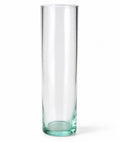Florero cilíndrico de vidrio transparente WISHFUL de 7x28 cm con diseño minimalista para decoración de interiores