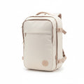 Mochila de viaje WISHFUL color crema para cabina con correas ajustables y logo circular en la parte inferior