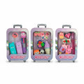 Set escolar WISHFUL con tres valijitas tipo carry on llenas de gomas de borrar con formas divertidas y coloridas