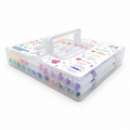 Set de 24 marcadores acrílicos de doble punta Kiruki en estuche organizador transparente con asa de la marca WISHFUL