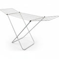 Tendedero de pie WISHFUL con alas laterales plegables en color blanco, fabricado en caño resistente