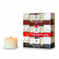 Velas aromáticas WISHFUL con forma de burbuja hechas de cera vegetal, presentadas en cajas decorativas.